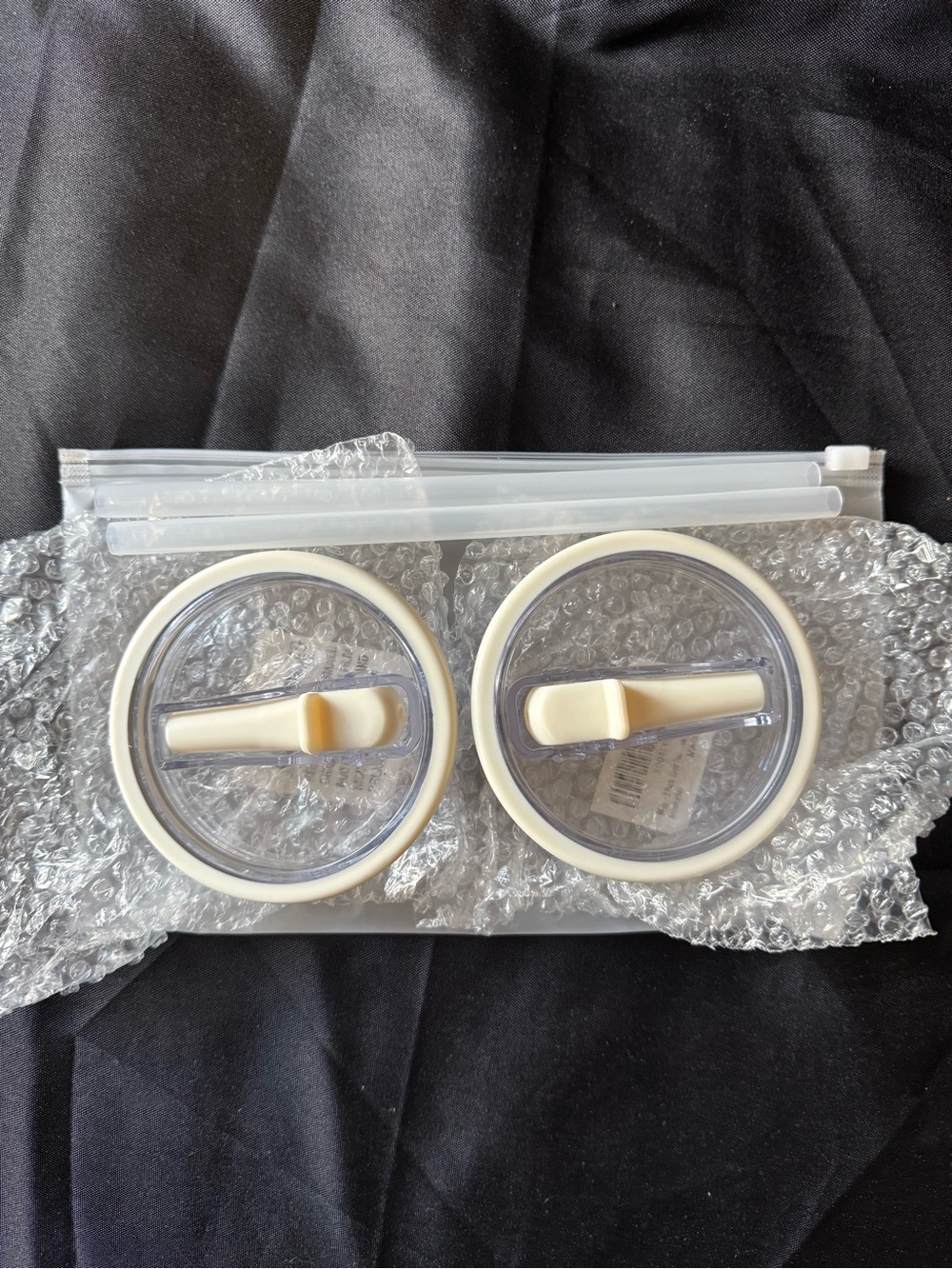 Clear Plastic Tumbler Lids with Flip Spouts - Set of 2 Fits Stanley 40oz Tumbler